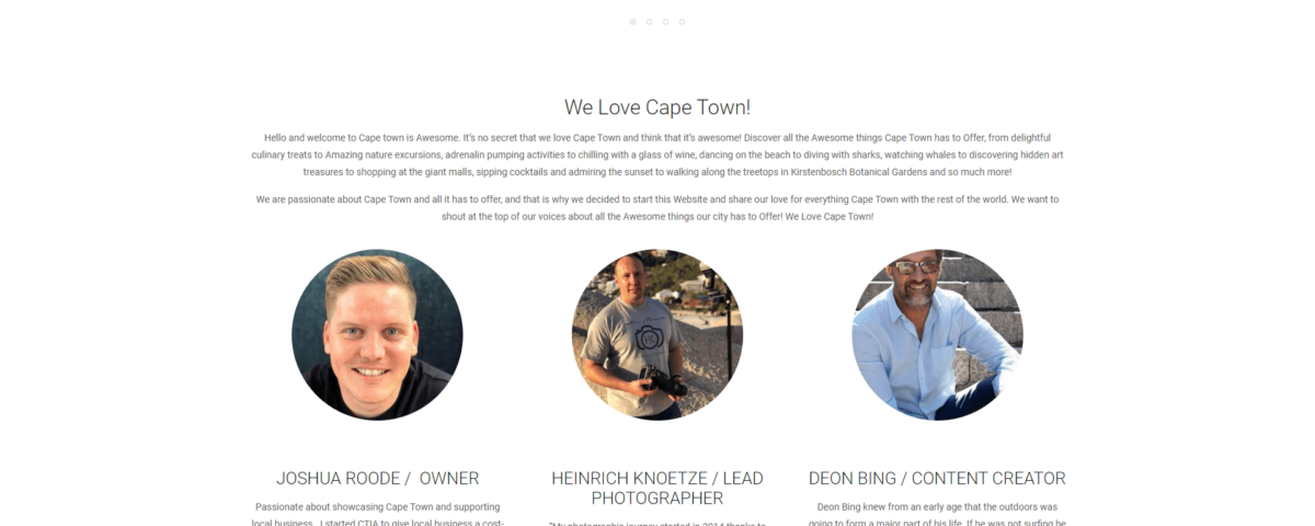 cape town is awesome website