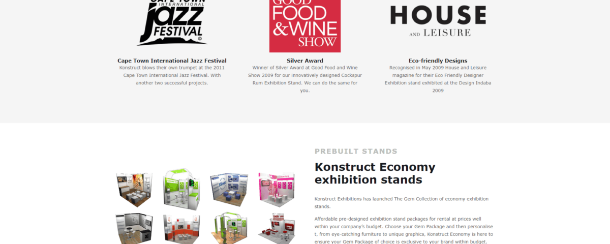 konstruct exhibitions website
