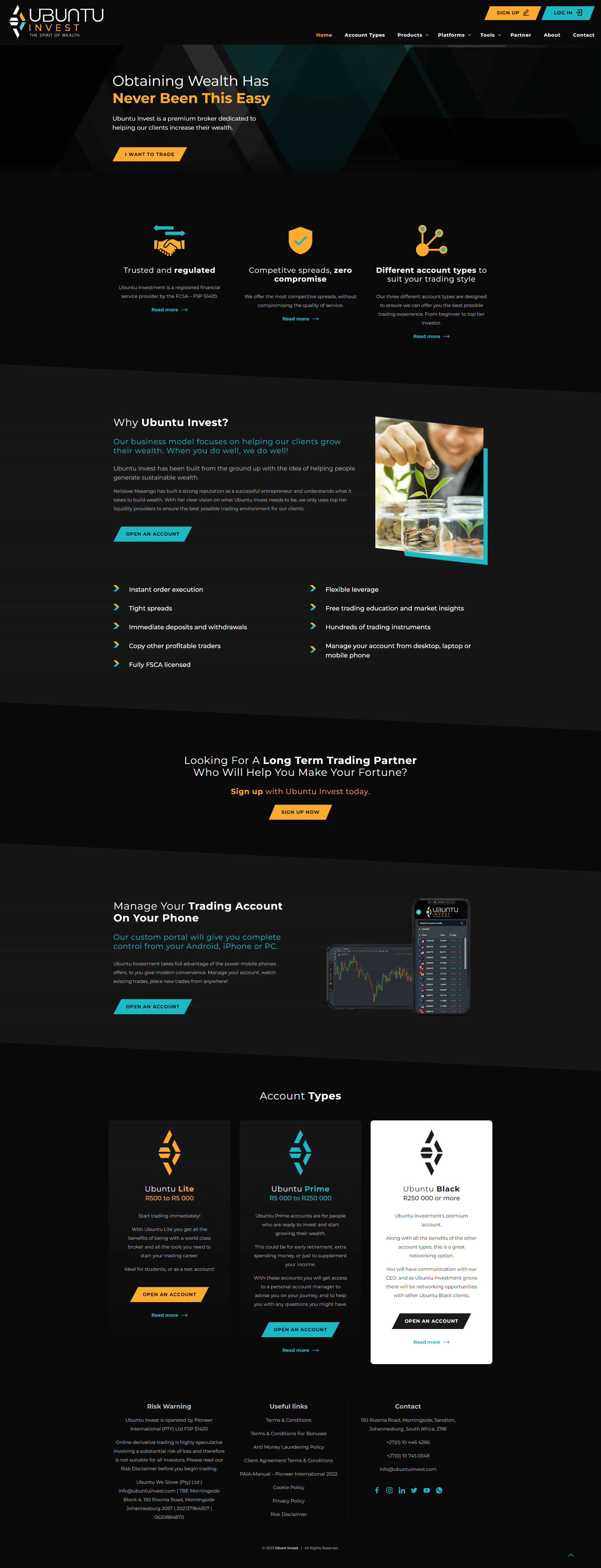 ubuntu invest website